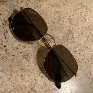 Ray Ban Polarized 51mm hexagonal flat lenses
